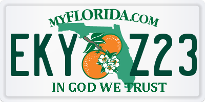 FL license plate EKYZ23