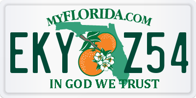 FL license plate EKYZ54