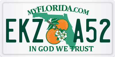 FL license plate EKZA52
