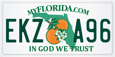 FL license plate EKZA96