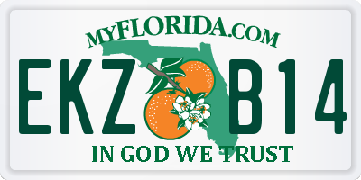 FL license plate EKZB14