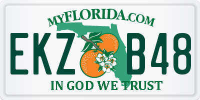 FL license plate EKZB48