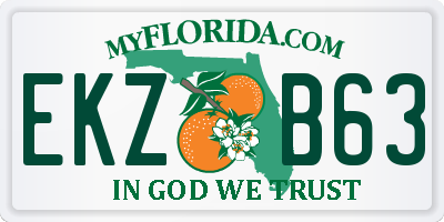 FL license plate EKZB63