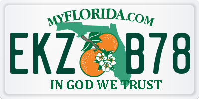 FL license plate EKZB78