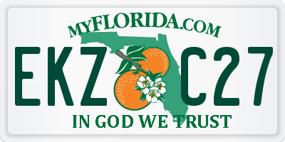 FL license plate EKZC27
