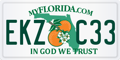 FL license plate EKZC33
