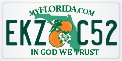 FL license plate EKZC52