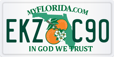 FL license plate EKZC90