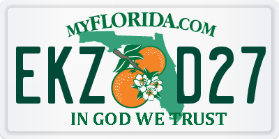 FL license plate EKZD27