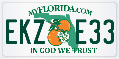 FL license plate EKZE33