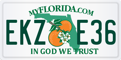 FL license plate EKZE36