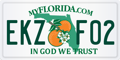 FL license plate EKZF02