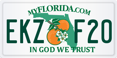 FL license plate EKZF20