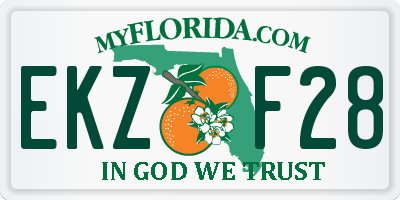 FL license plate EKZF28