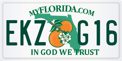FL license plate EKZG16