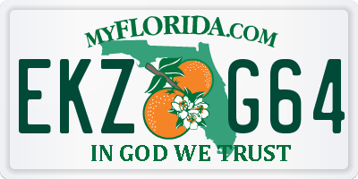 FL license plate EKZG64