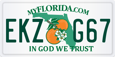 FL license plate EKZG67