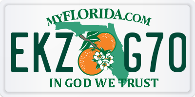 FL license plate EKZG70