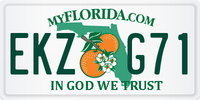 FL license plate EKZG71