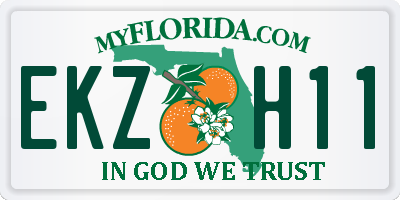 FL license plate EKZH11