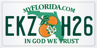 FL license plate EKZH26