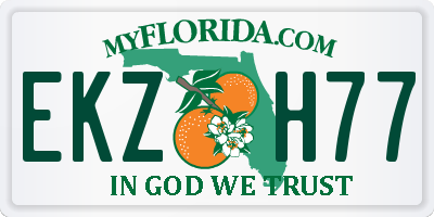 FL license plate EKZH77
