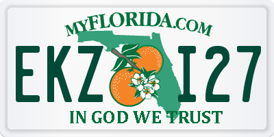 FL license plate EKZI27