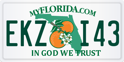 FL license plate EKZI43