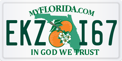 FL license plate EKZI67