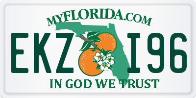 FL license plate EKZI96