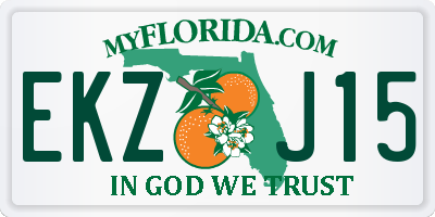 FL license plate EKZJ15