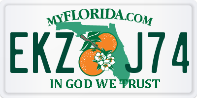 FL license plate EKZJ74
