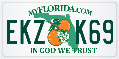 FL license plate EKZK69