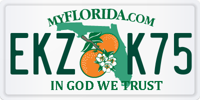 FL license plate EKZK75
