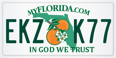 FL license plate EKZK77