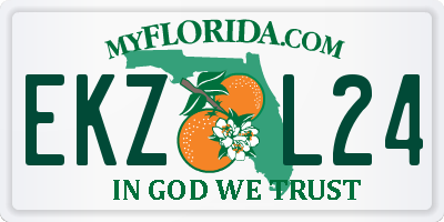 FL license plate EKZL24