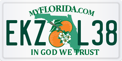 FL license plate EKZL38