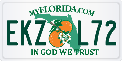 FL license plate EKZL72