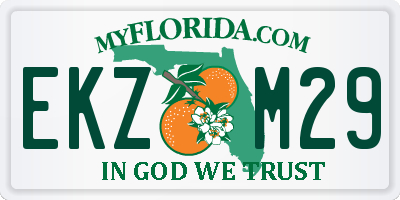 FL license plate EKZM29