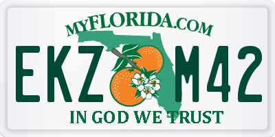 FL license plate EKZM42
