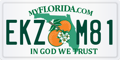 FL license plate EKZM81