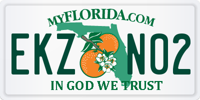 FL license plate EKZN02