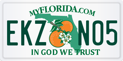 FL license plate EKZN05