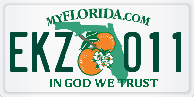 FL license plate EKZO11