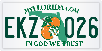 FL license plate EKZO26