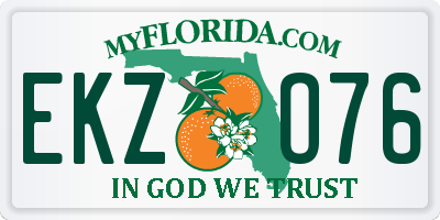 FL license plate EKZO76