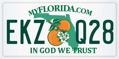 FL license plate EKZQ28