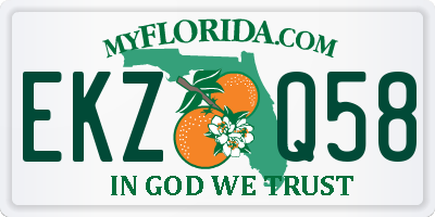 FL license plate EKZQ58