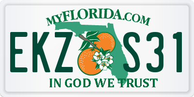 FL license plate EKZS31
