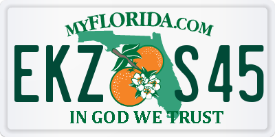 FL license plate EKZS45